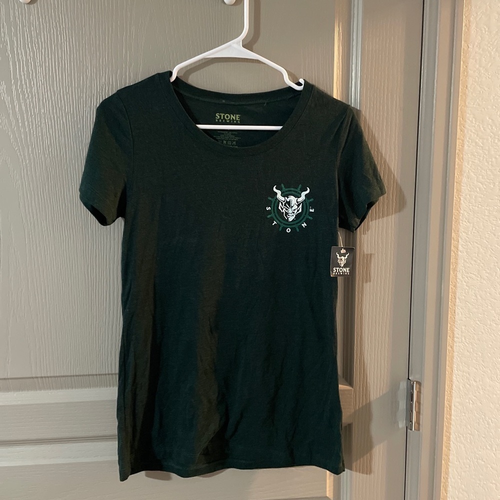 Stone Brewing Tropic Of Thunder Lager Tee T Shirt Pine Green Size Large NWT